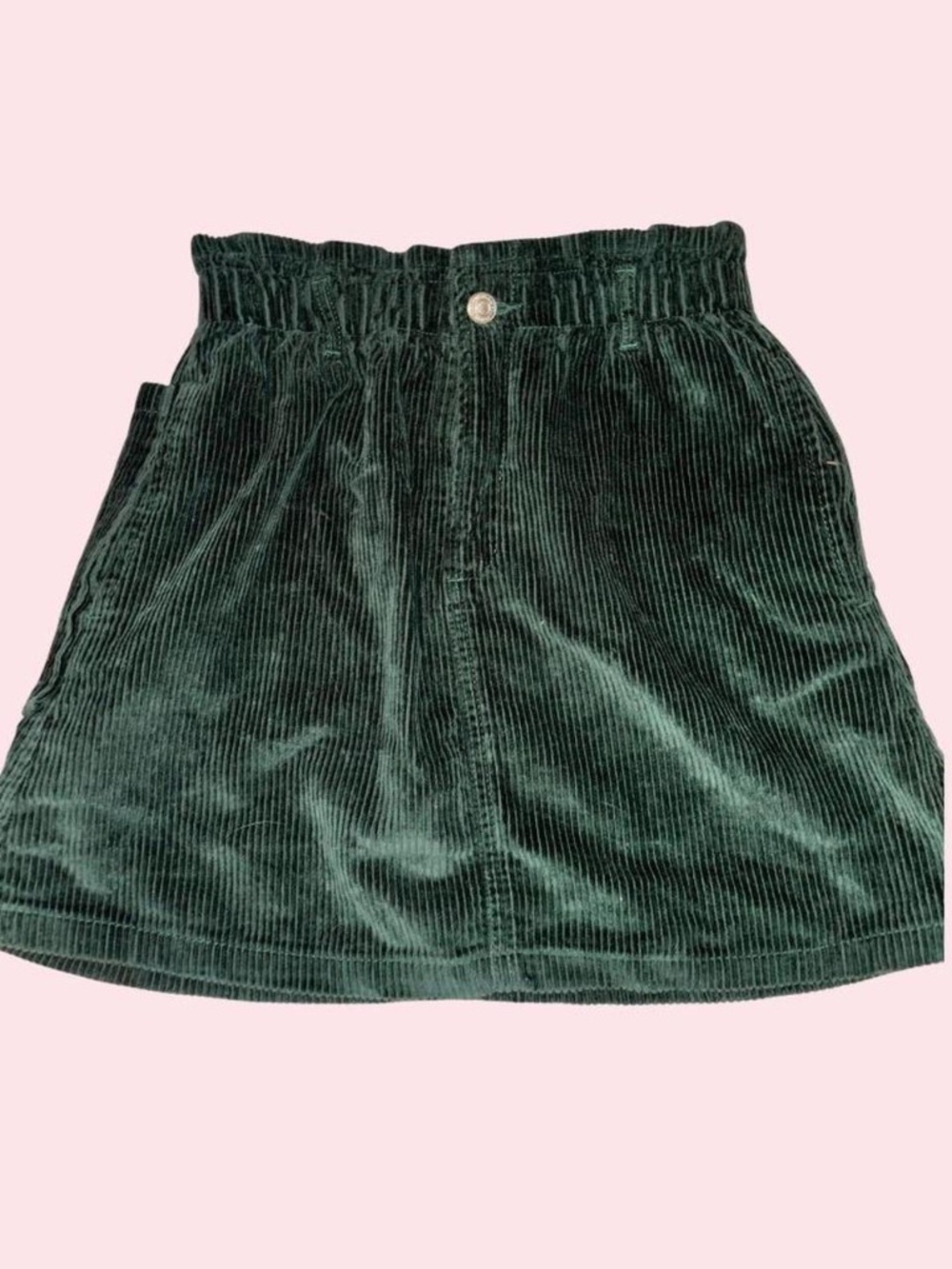 Green corduroy skirt with pockets from zara fits a size 1 in pants